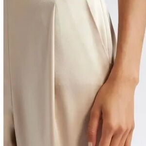 Alice + Olivia elegant cream satin pants